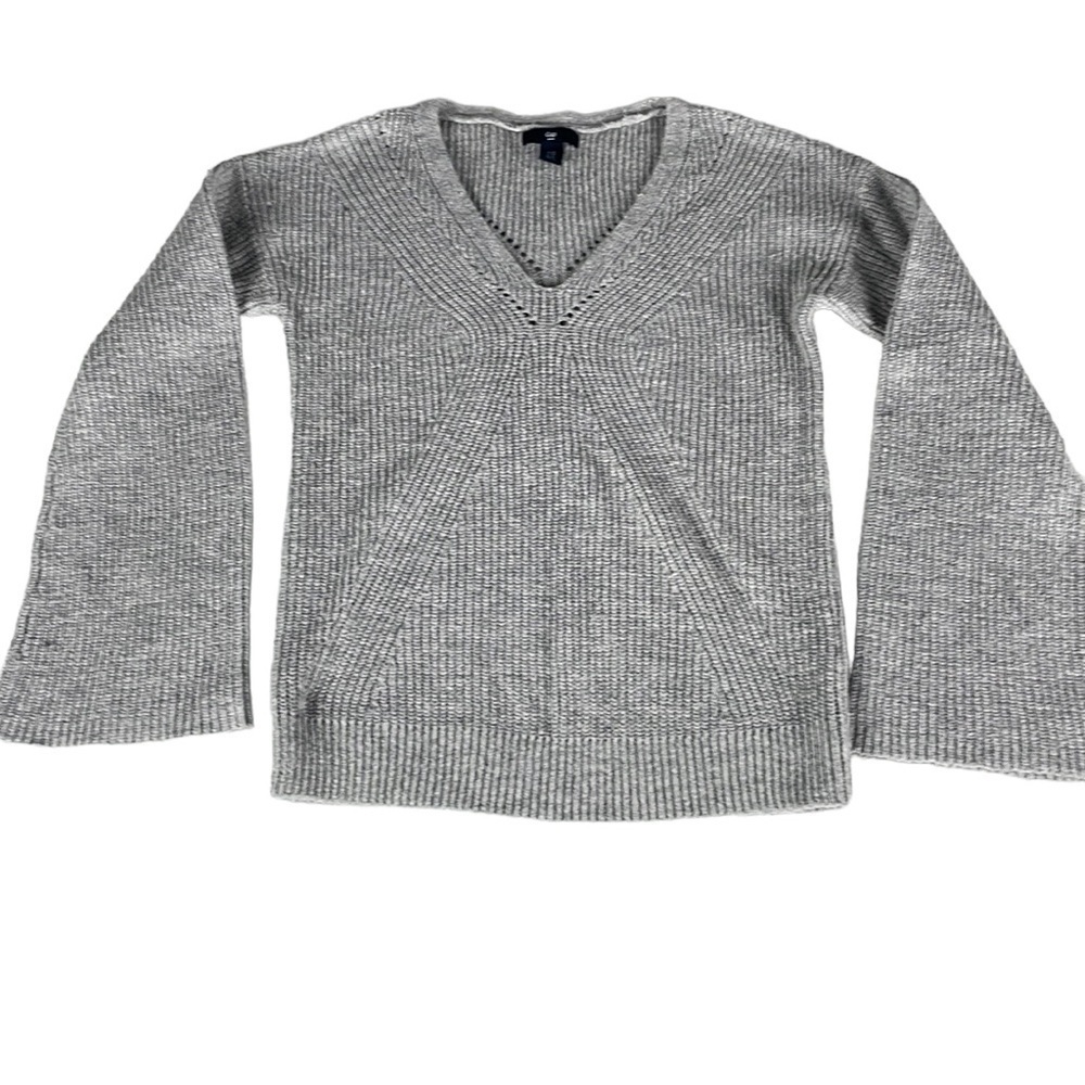 Gap Vneck Long Sleeved Cotton Blend Sweater